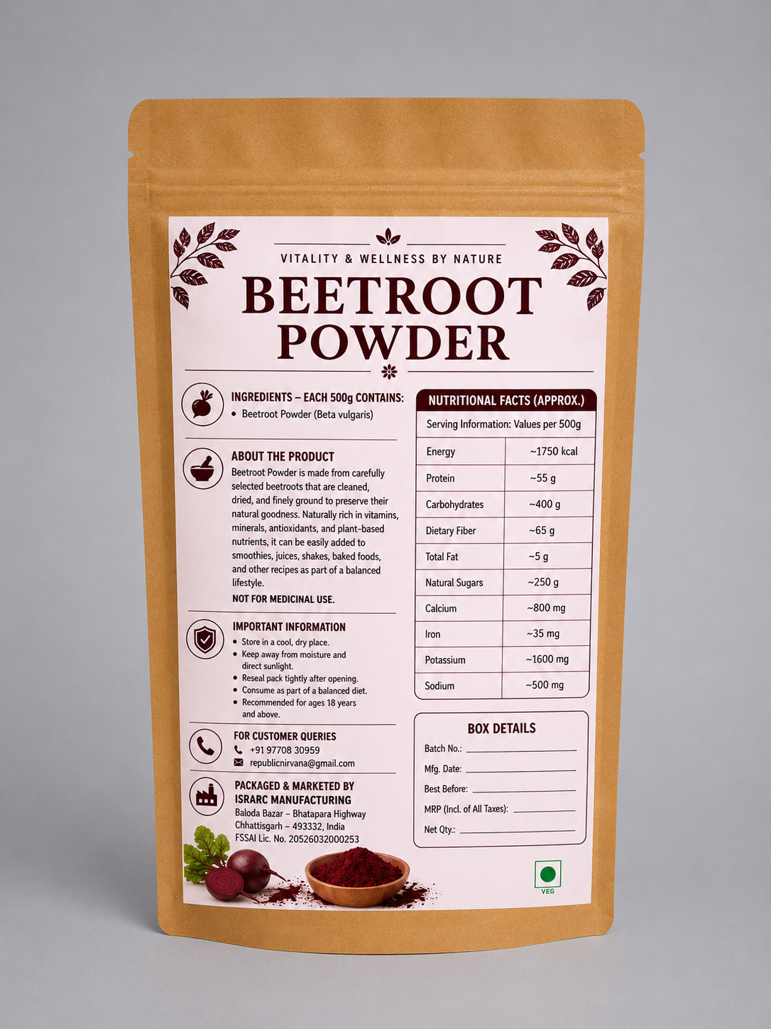 Beetroot powder